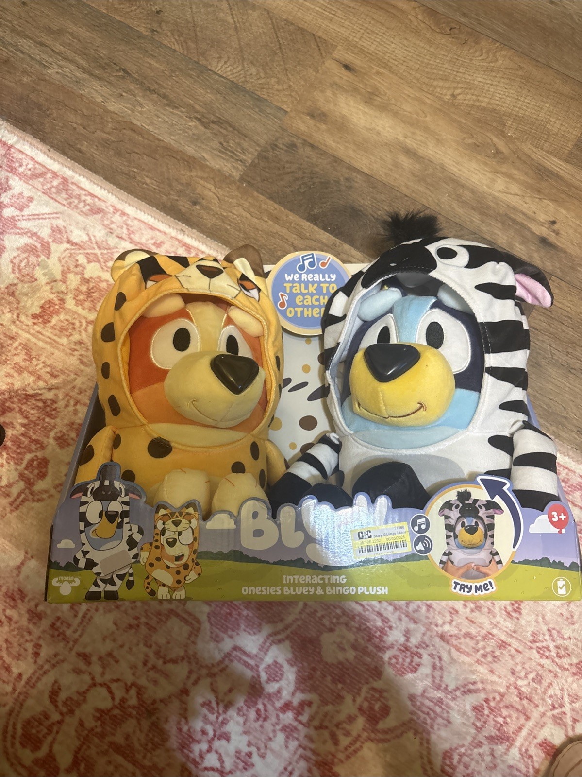 Bluey Siblings Interactive Plush 2-Pack Sound Effect Bluey & Bingo Brand New