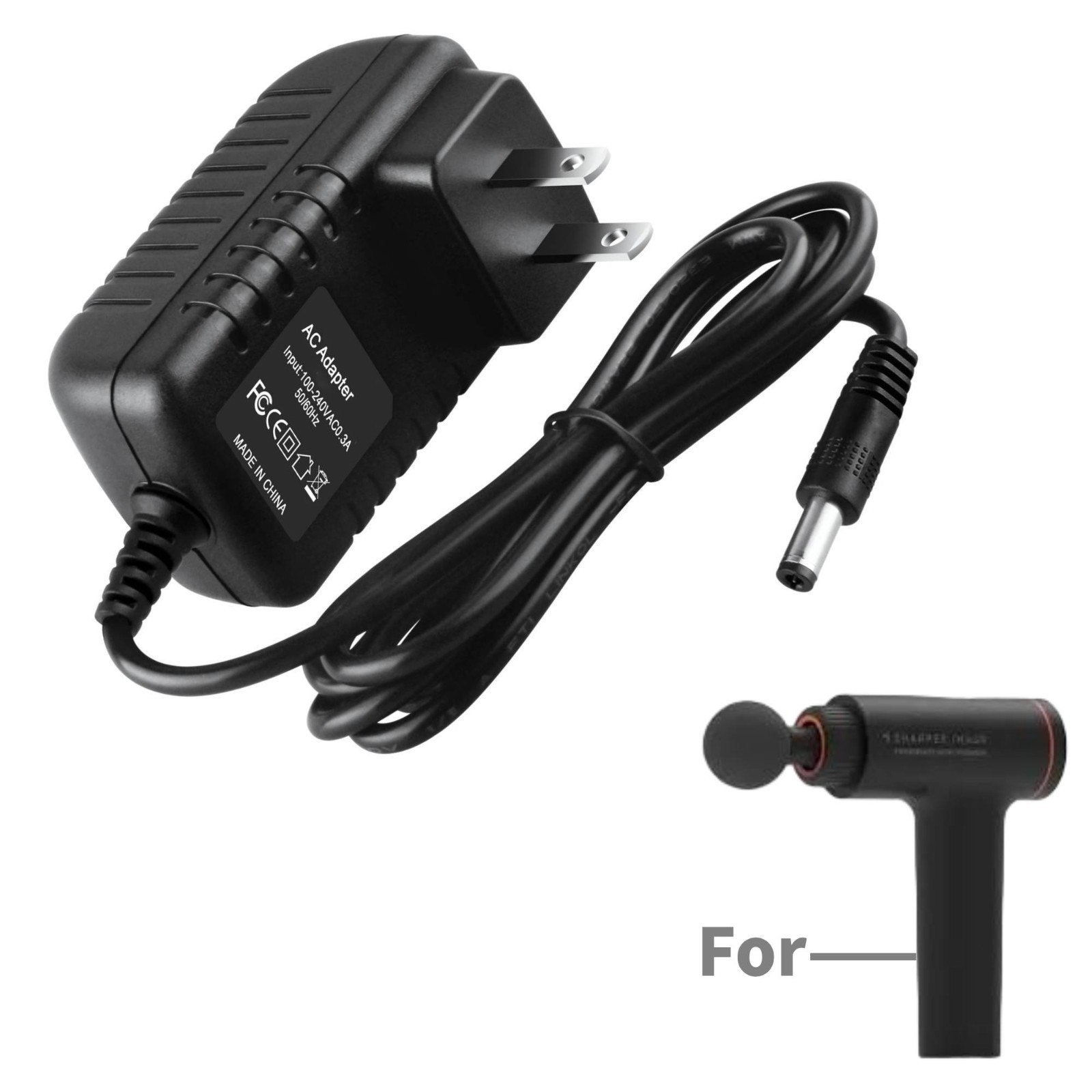 18V AC Adapter for Sharper Image Powerboost Deep Tissue Massage Gun Charger