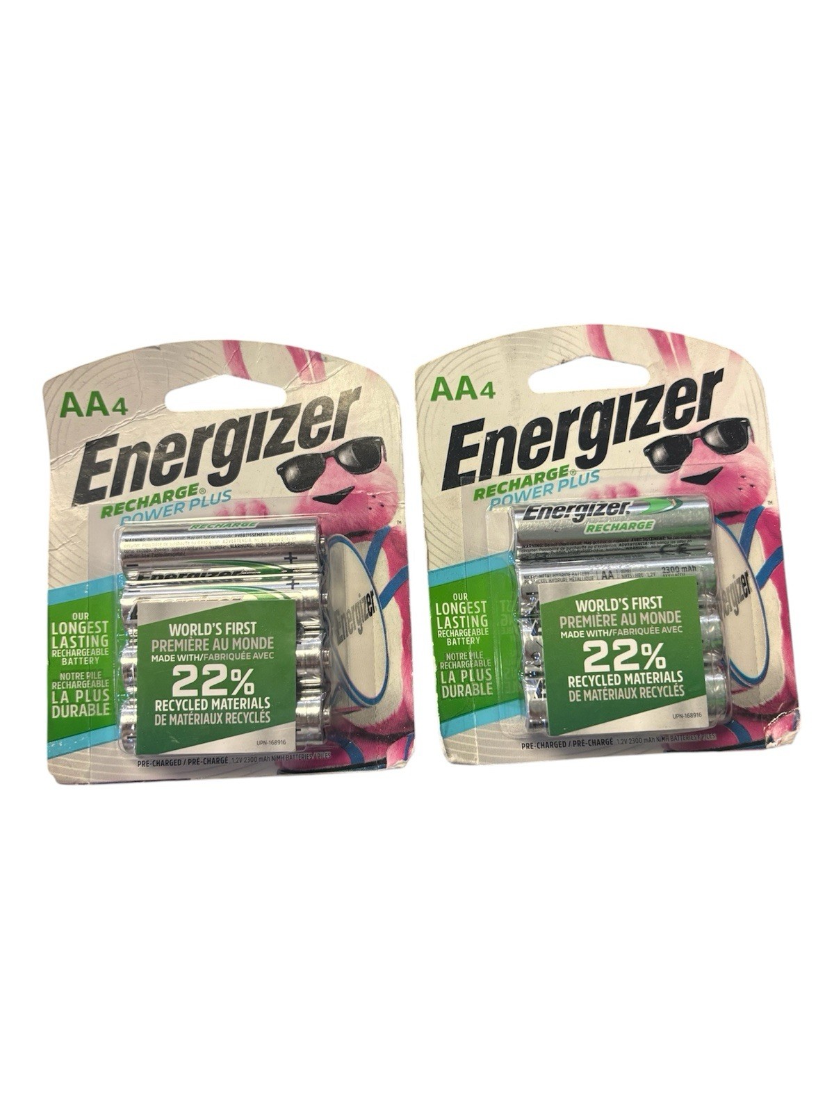 2 X 4 Pack Energizer AA Recharge Power Plus 22%