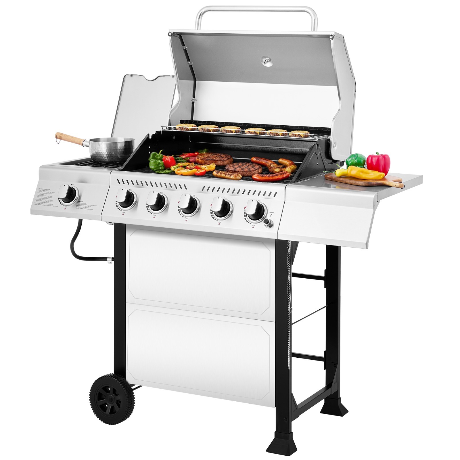 Royal Gourmet 5-Burner BBQ Liquid Propane Gas Grill with Side Burner, 60000 BTU Royal Gourmet 5-Burner BBQ Liquid Propane Gas Grill with Side Burner, 60000 BTU