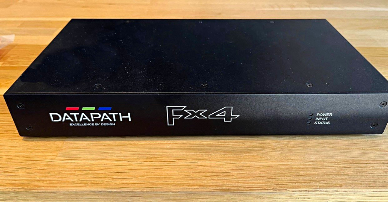 Datapath FX4 Model 177 Distribution Switcher 3 In 4 Out HDMI LAN USB HD Datapath FX4 Model 177 Distribution Switcher 3 In 4 Out HDMI LAN USB HD
