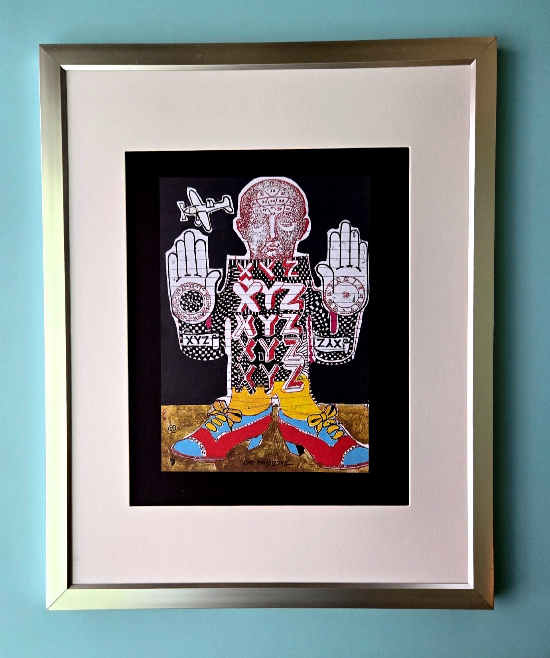 🔥 Pedro Friedeberg + Signed Print Framed + Ready to Hang + The Alphabet Aviator