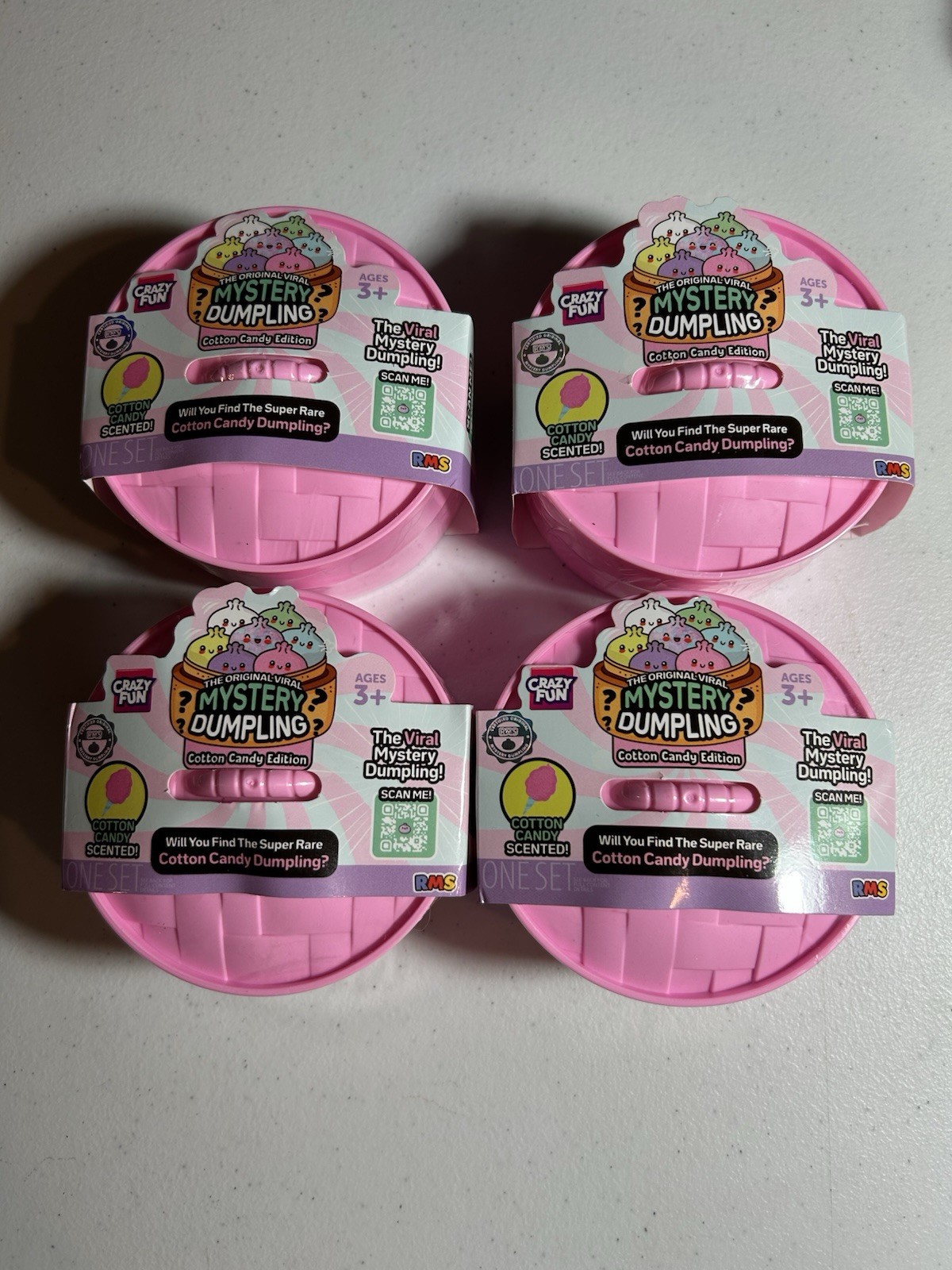 RMS Mystery Dumpling COTTON CANDY EDITION NEW VIRAL Squishy Five Below LOT OF 4
