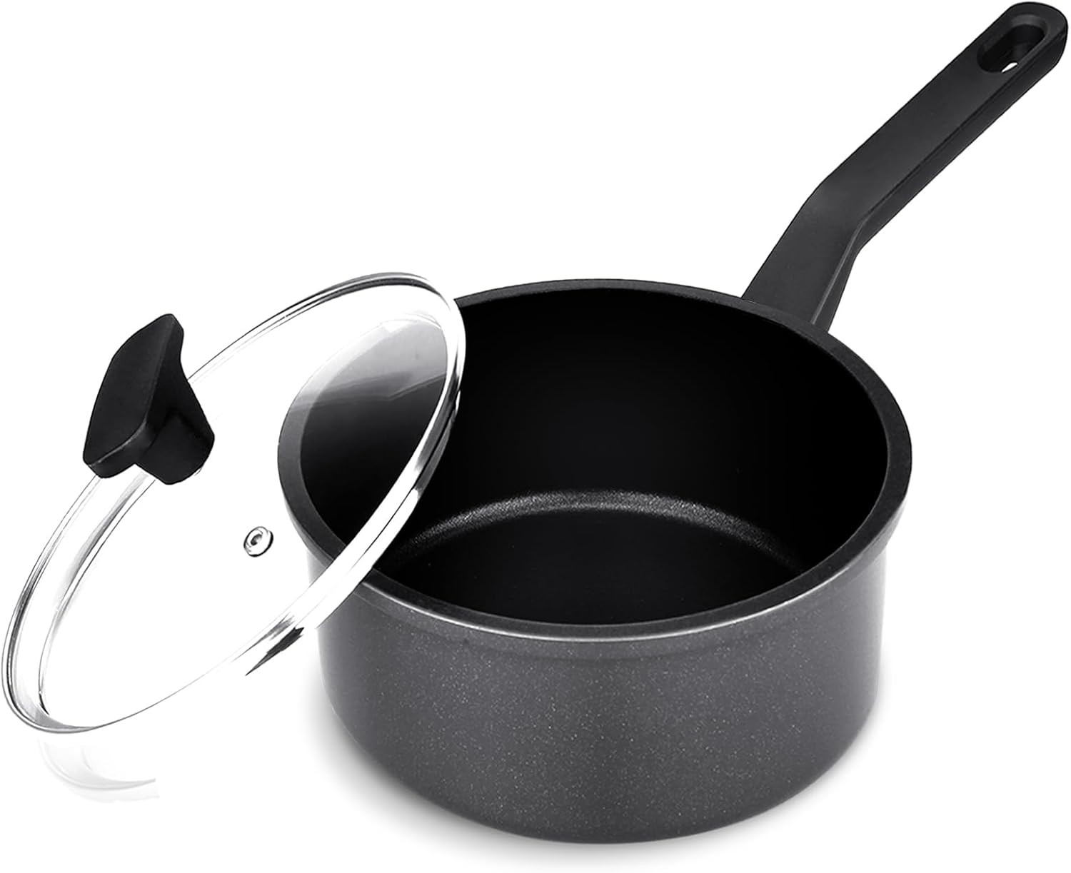 1.5QT small pot, PFOA Free,Kitchen Pots Induction Pot,Black