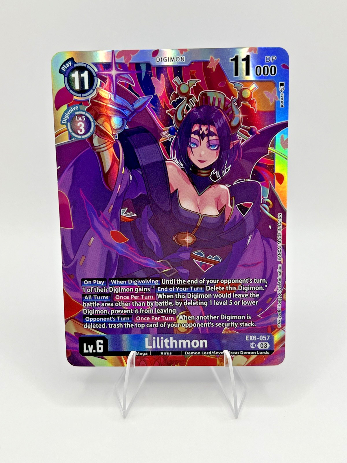 Lilithmon EX6-057 SR Digimon Card Game - NM English