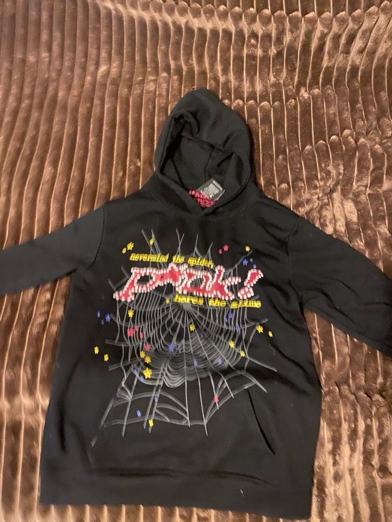 SP5DER Nevermind the Spider Hoodie Black