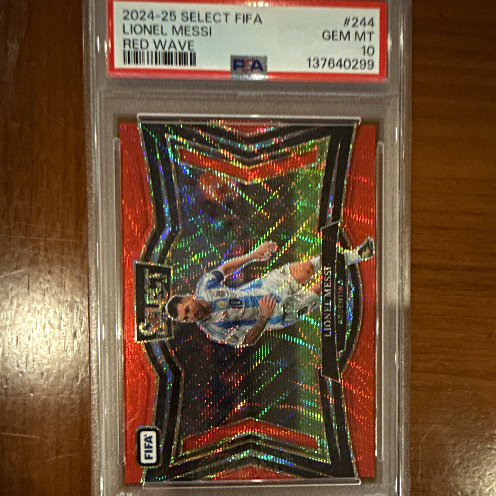 2024-25 PANINI SELECT FIFA LIONEL MESSI FIELD LEVEL #244 RED WAVE PRIZM /59