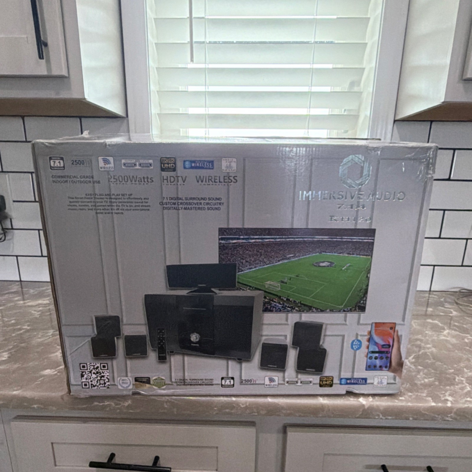 Immersive Audio 7.1.4 KH120 Home Theater System 2500W Wireless Smart Alexa Siri