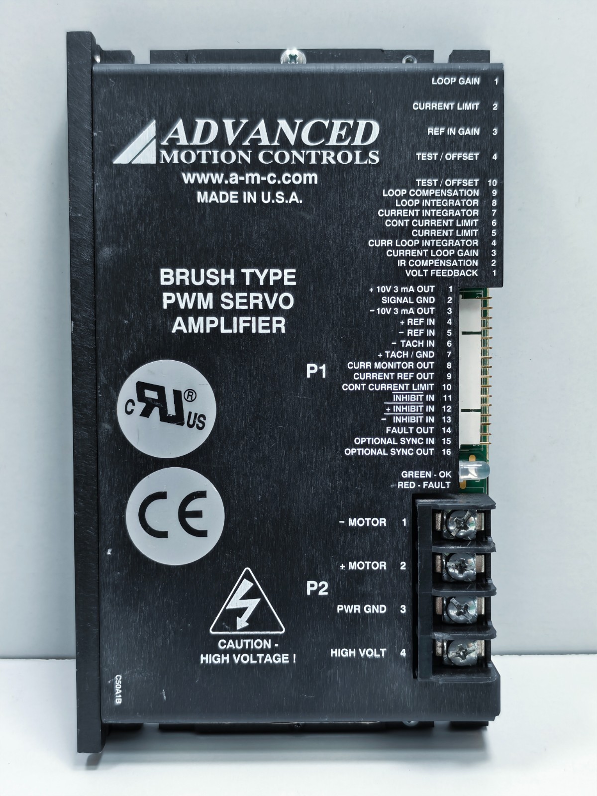 ADVANCED MOTION CONTROLS R02-55515-1021 BRUSH TYPE PWM SERVO AMPLIFIER 