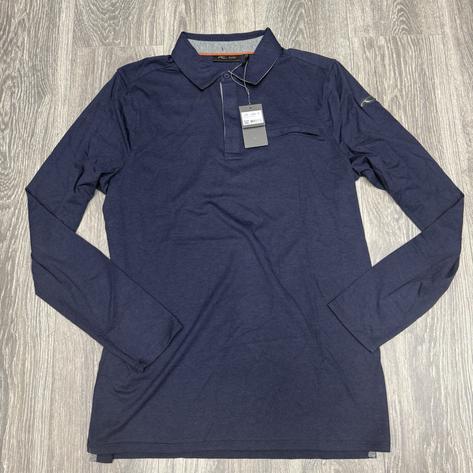 Kjus Inverness Cashmere Blend Long Sleeve Polo Shirt Blue Men\'s size 52 Kjus Inverness Cashmere Blend Long Sleeve Polo Shirt Blue Men\'s size 52