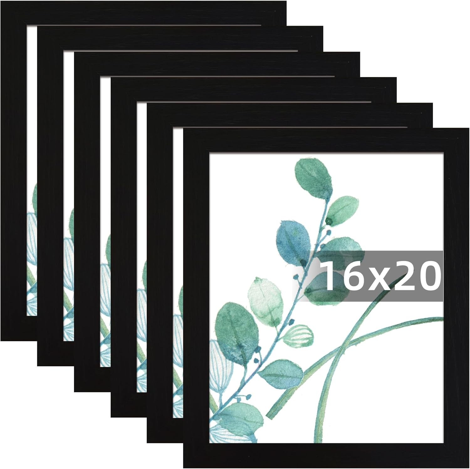 SESEAT 16x20 Picture Frame Black Set of 6, Display Pictures 16x20, 