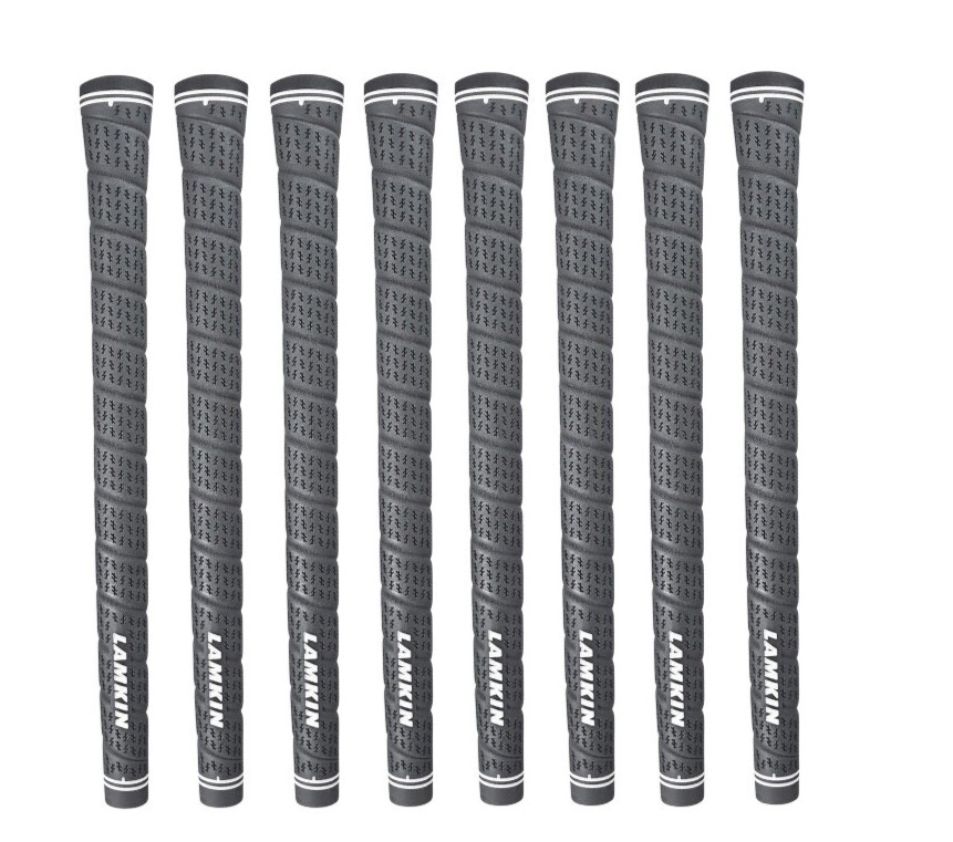 Lamkin Crossline Plus Wrap Golf Grips Grey/Black Standard Size Choose Quantity