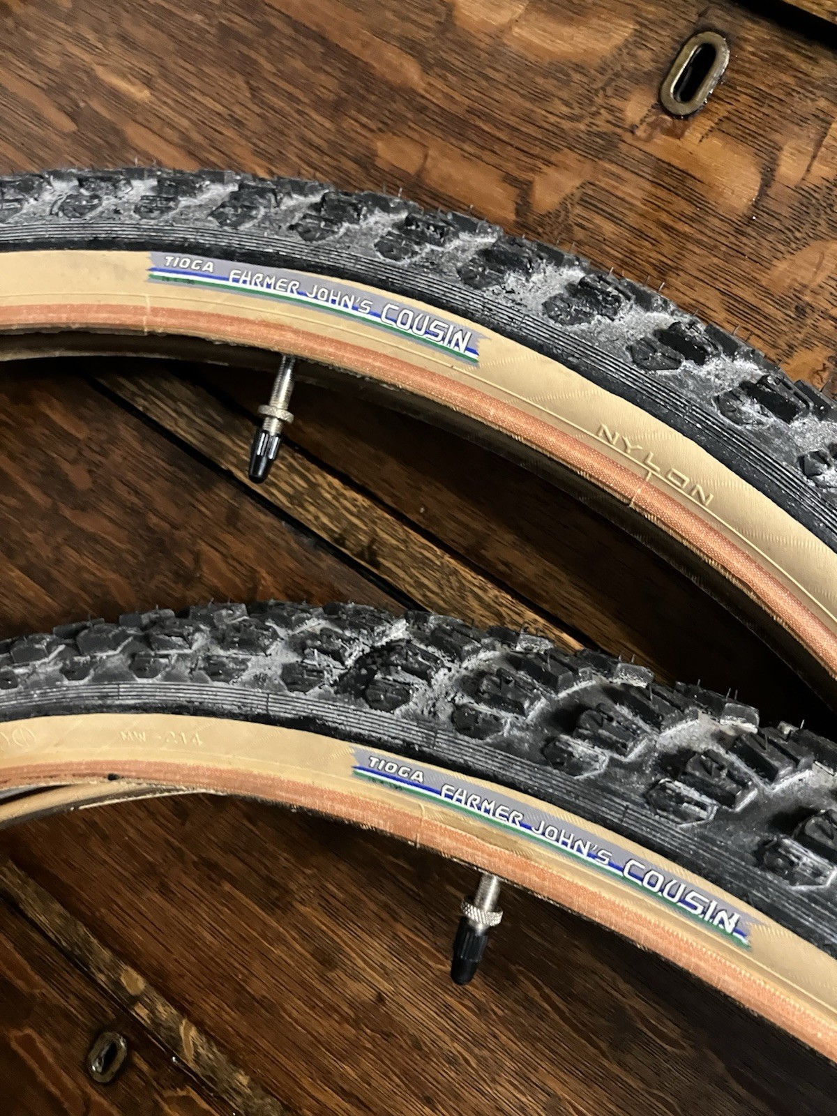 New 1989 NOS Vintage MTB Tires Pair FARMER JOHNS COUSIN 26 - New New Old Stock