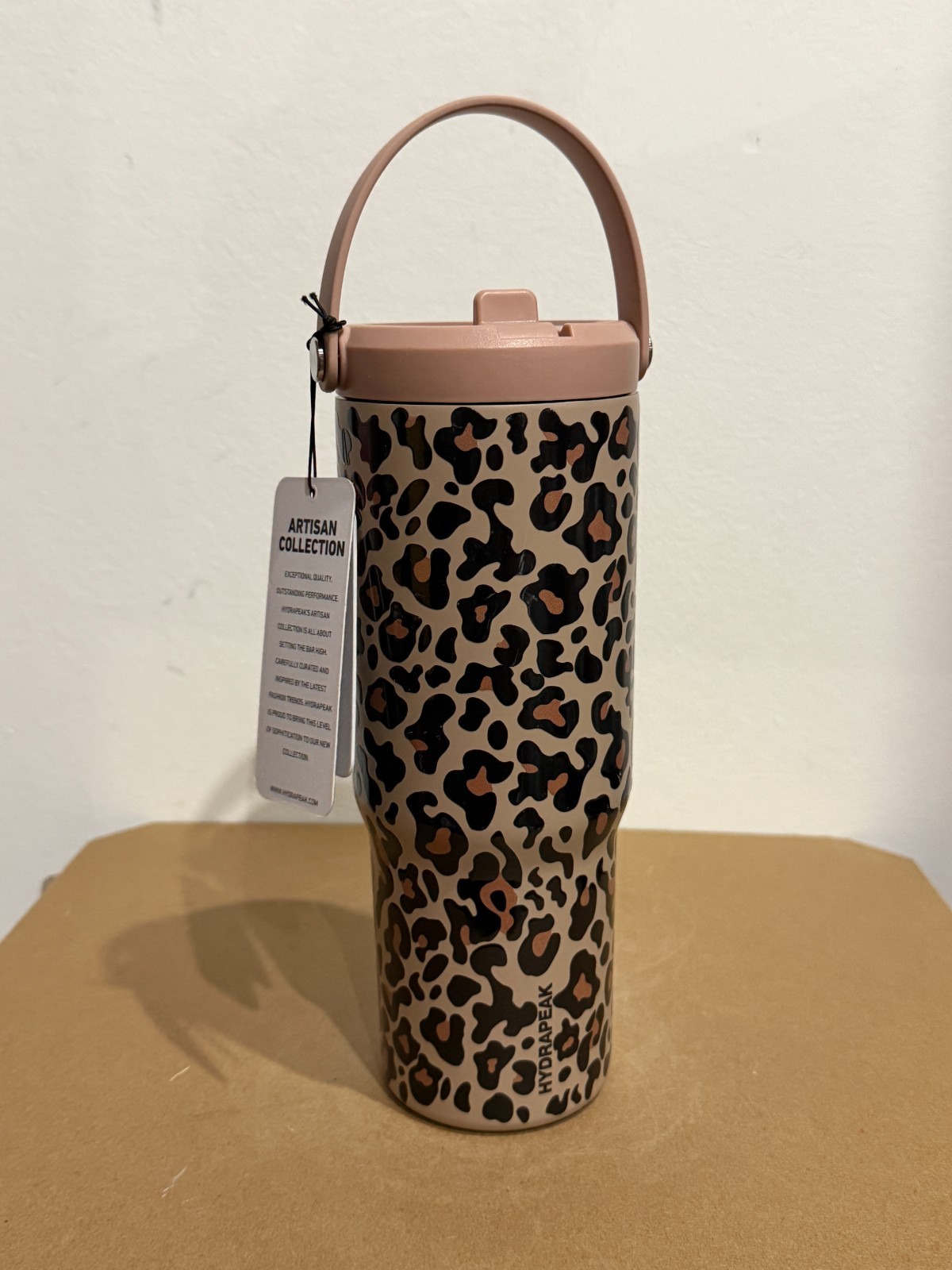 Hydrapeak Nomad 32 oz Tumbler Brown Leopard Print Insulated Cup Halloween - FLAW