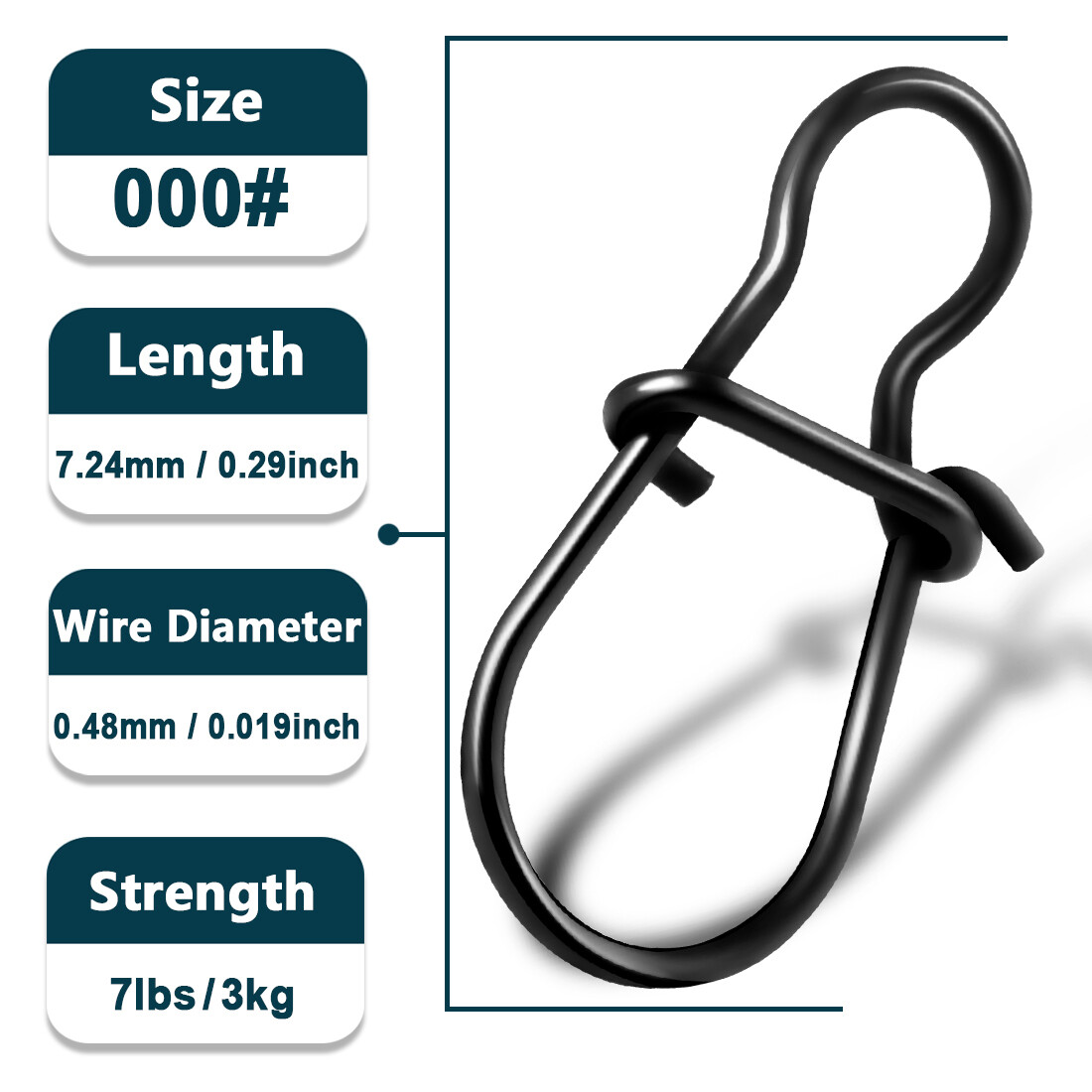 50~200Pcs Duo Lock Fishing Clips Snaps Speed Clip Carabiners Fishing Swivel Lock