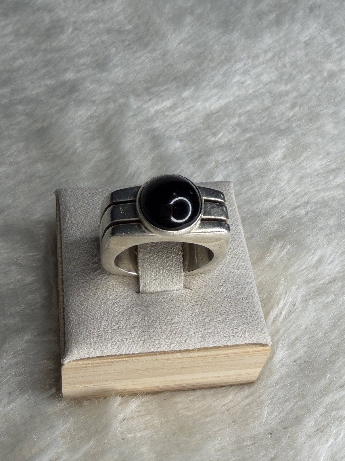 Vintage Silpada R0695 Sterling Silver Genuine Black Onyx Cabochon Ring SZ 6.5 Vintage Silpada R0695 Sterling Silver Genuine Black Onyx Cabochon Ring SZ 6.5