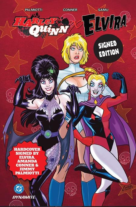 Preorder/Read Descr - Harley Quinn x Elvira Hardcover Signed Elvira..et al 11/25 Preorder/Read Descr - Harley Quinn x Elvira Hardcover Signed Elvira..et al 11/25