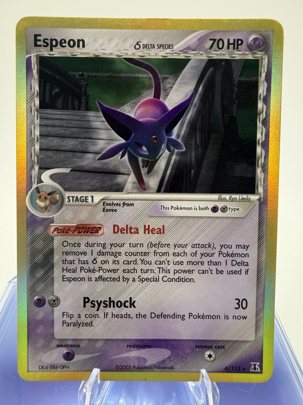 Espeon 4/113 Holo Rare EX Delta Species Pokemon 2005 Espeon 4/113 Holo Rare EX Delta Species Pokemon 2005