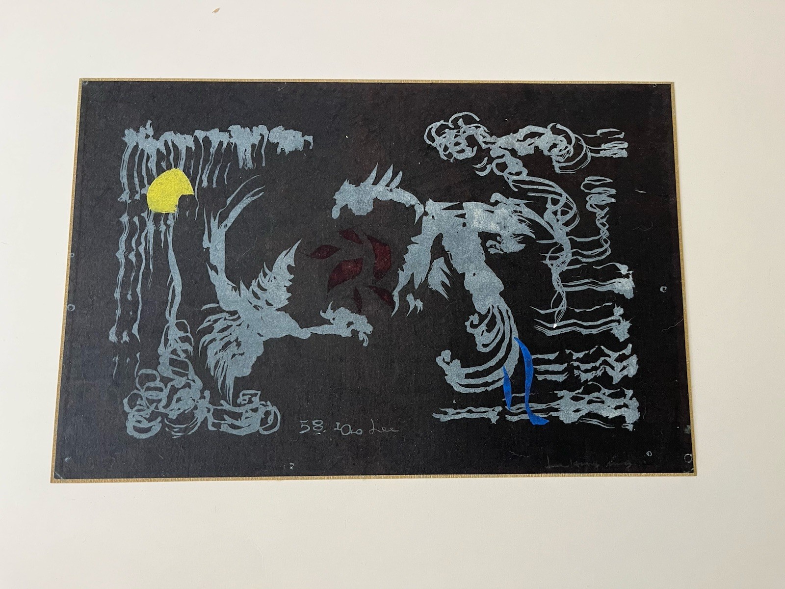 Lee Hang Sung “SWAN” 1958 Korean Modern Abstract Signed  USA