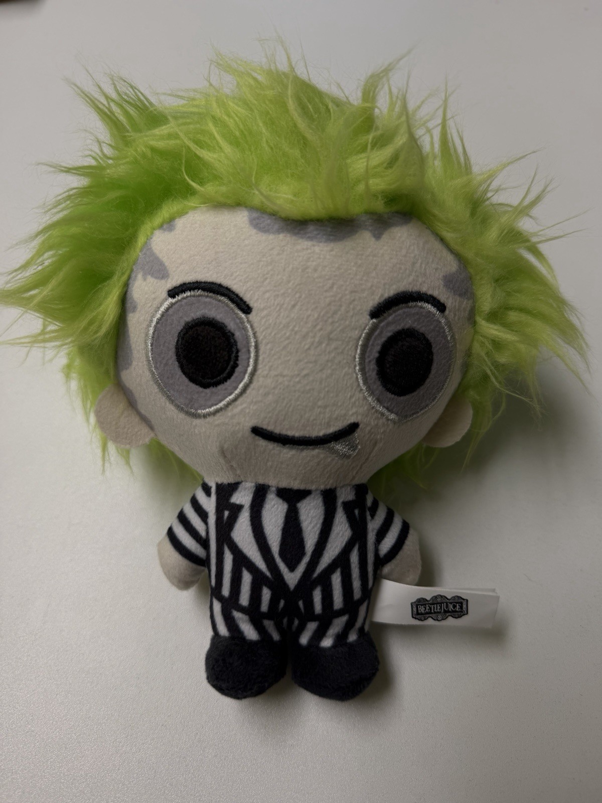 Beetlejuice Toy Factory 7” Plush Green Hair Striped Suit 2024 Halloween Doll