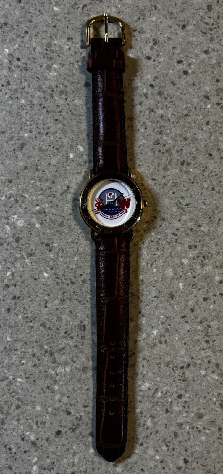 NCAA UW Wisconsin Badgers Mendota Gridiron Club Leather strap vintage watch