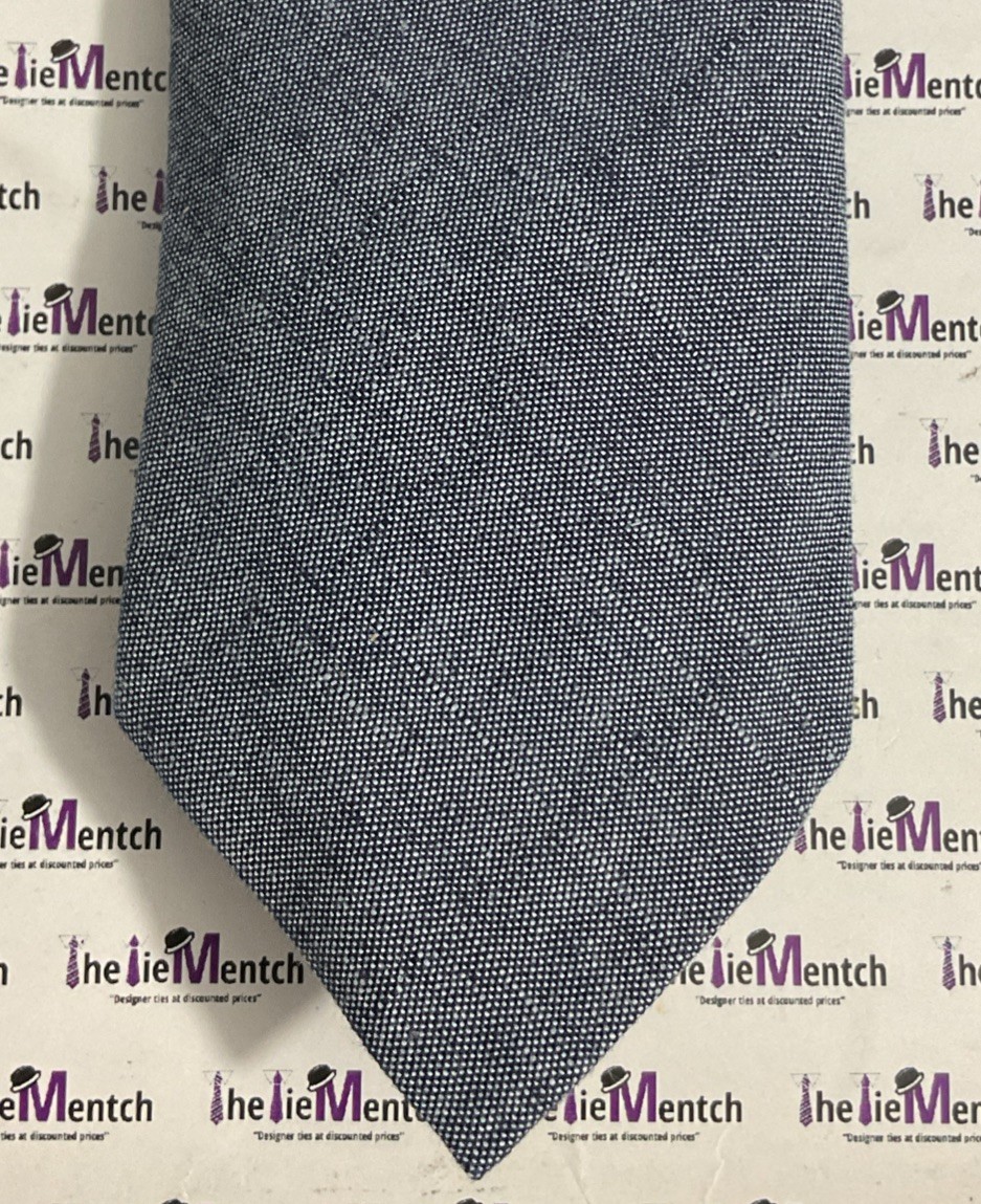 BROOKS BROTHER “Red Fleece” Silk Solid Blue Charcoal Tie BRAND NEW 2.5”