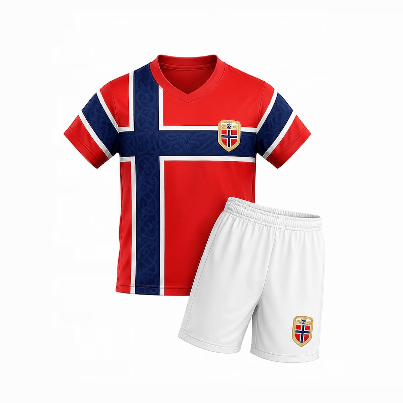 2026 Braut Haaland 9 Norway  KIds Jersey Home Youth Kit Jersey & Short Set