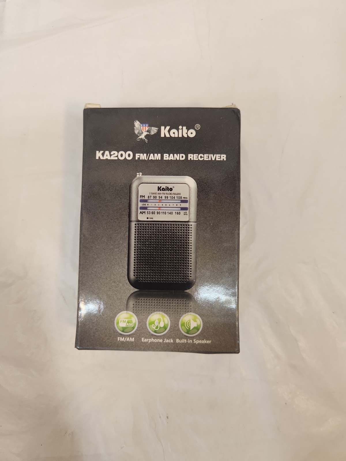 Kaito KA200S Pocket AM/FM Radio, Gray