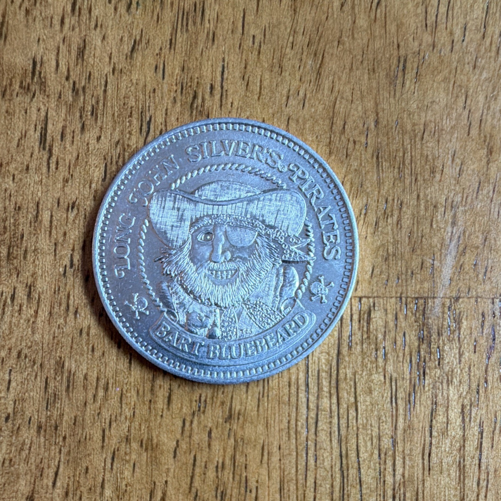 Vintage 1976 Long John Silver\'s collectible Doubloon 1754 token Bart Bluebeard Vintage 1976 Long John Silver\'s collectible Doubloon 1754 token Bart Bluebeard
