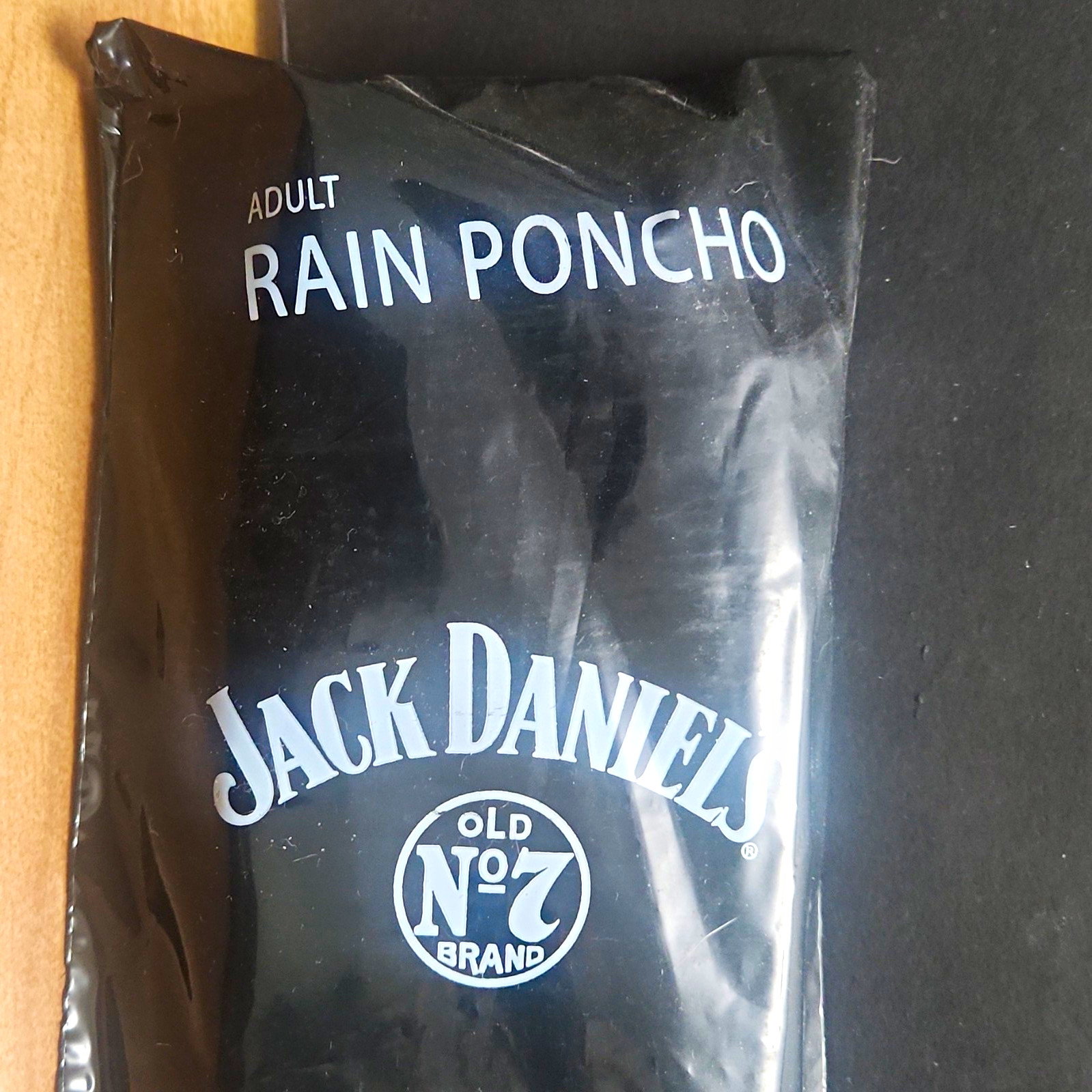 Jack Daniel’s Old No. 7 Adult Advertising Rain Poncho Black White (LOT OF 4 )