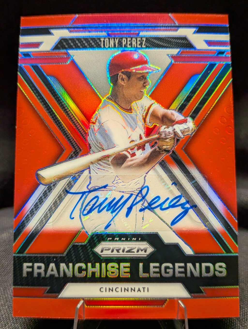 2026 Panini Prizm Franchise Legends Tony Perez Auto Red #/99 Color Match #FLS-TP 2026 Panini Prizm Franchise Legends Tony Perez Auto Red #/99 Color Match #FLS-TP