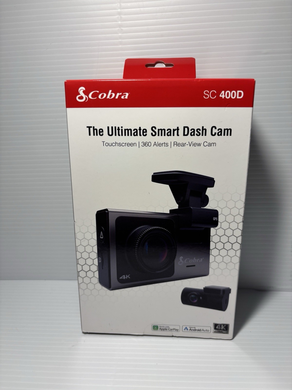 Cobra Smart Dash Cam + Rear Cam (SC 400D) – UHD 4K Resolution, 3-Camera Capable