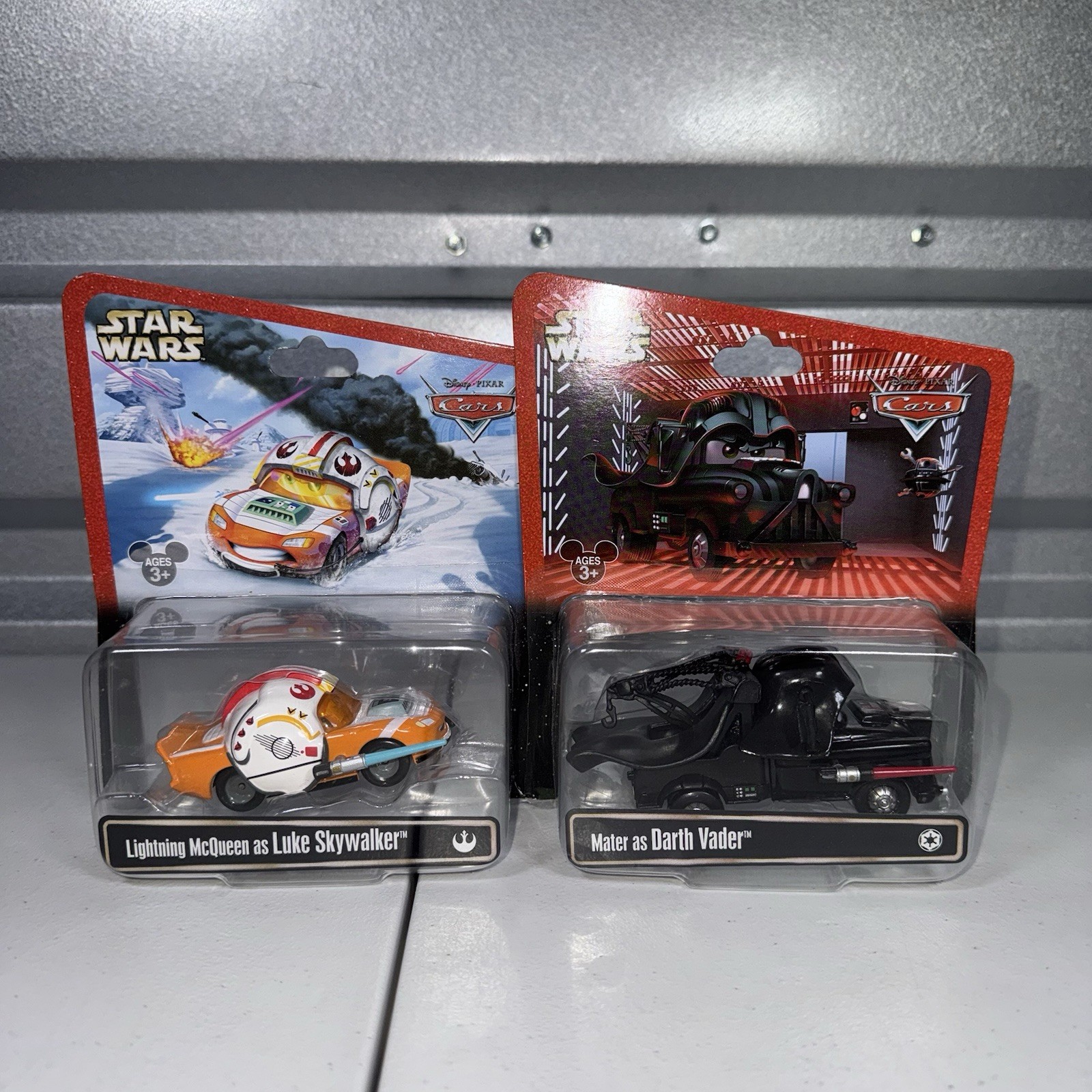 2013 Disney Parks Mater Darth Vader & Lightning McQueen Luke Skywalker BUNDLE