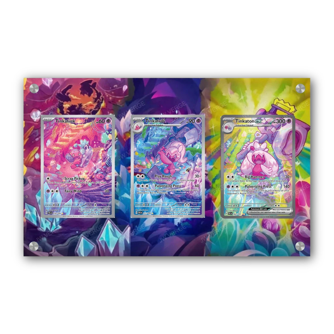 Tinkatink & Tinkatuff & Tinkaton EX - Exclusive Pokémon Extended Artwork Disp...