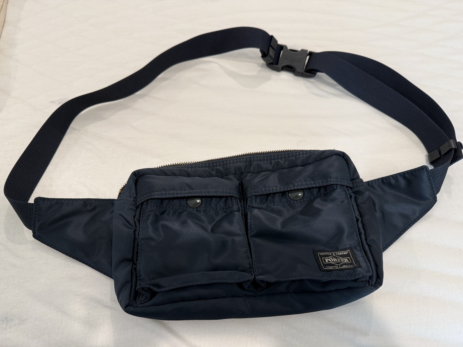 Porter Tanker Waist Bag Navy Blue Unisex Fashion Made In Japan Porter Tanker Waist Bag Navy Blue Unisex Fashion Made In Japan