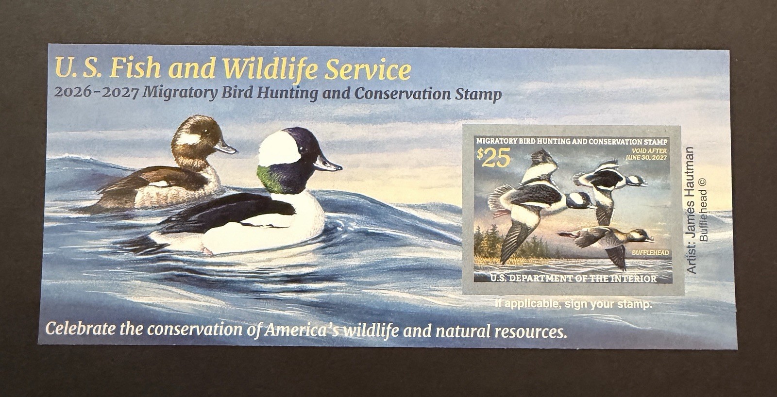 #RW93A 2026 - 2027 - US Federal Duck Stamp **JIM HAUTMAN** Post Office FRESH #RW93A 2026 - 2027 - US Federal Duck Stamp **JIM HAUTMAN** Post Office FRESH