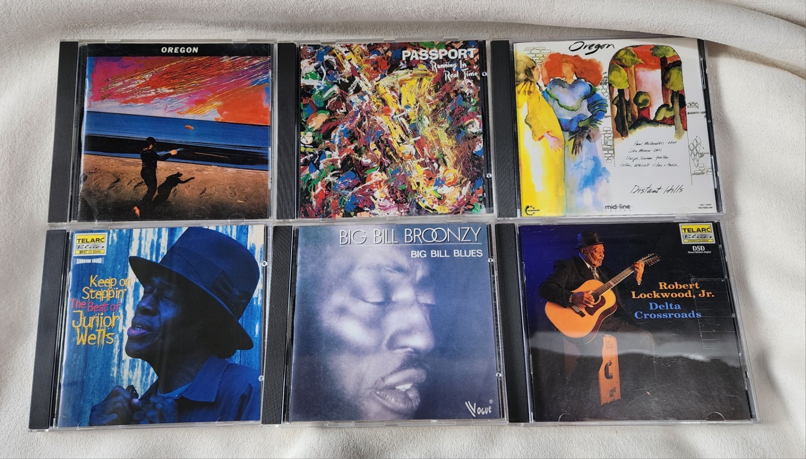 Lot of 6 Fusion Jazz & Blues CDs Oregon Passport Big Bill Broonzy More