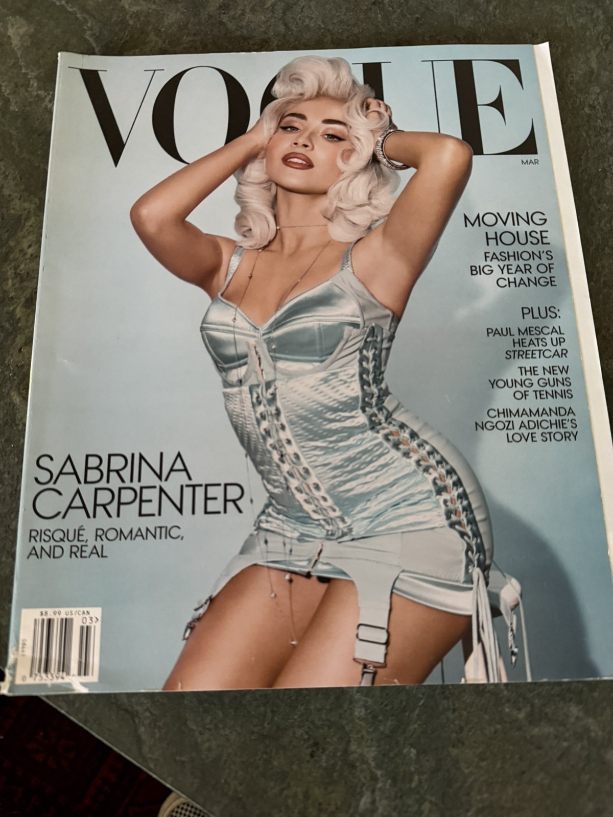 SABRINA CARPENTER USA VOGUE FASHION MAGAZINE MARCH 2025,NO Label -  