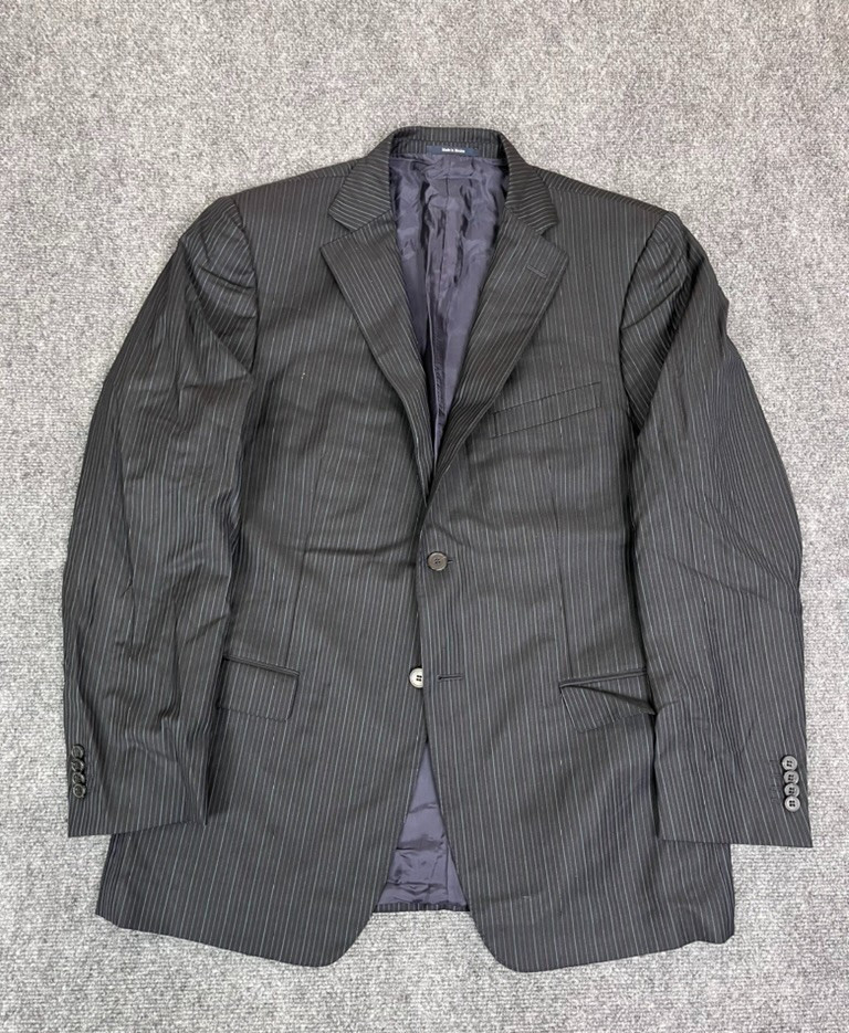Zegna City Model Natural Comfort 100 % Wool Navy Blue Blazer Pinstripe Size 54 R Zegna City Model Natural Comfort 100 % Wool Navy Blue Blazer Pinstripe Size 54 R