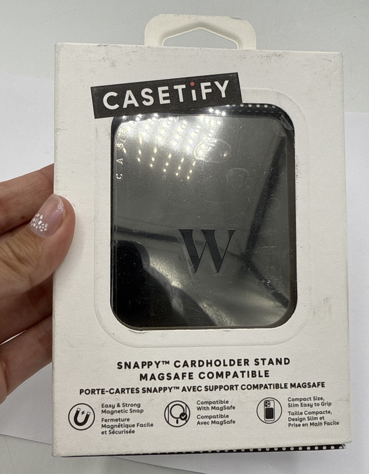 CASETiFY Snappy Card Holder Stand Compatible with Magsafe W Mirror NEW