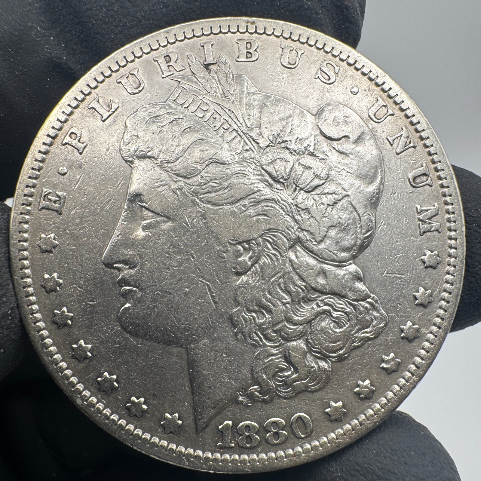 1880-S Morgan Silver Dollar Cleaned XF Details 14753 1880-S Morgan Silver Dollar Cleaned XF Details 14753