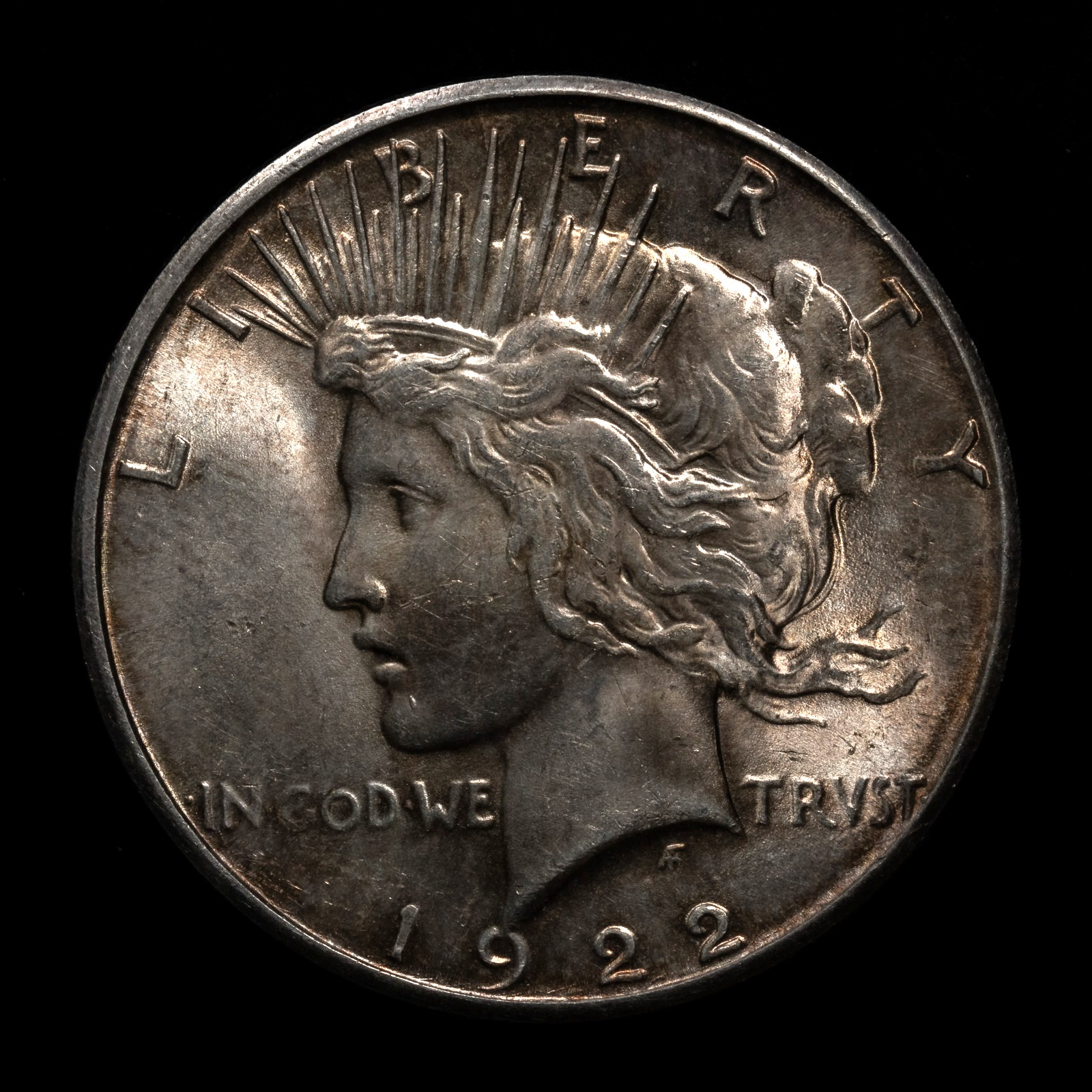 1922-S Peace Dollar VAM-2B1 Whisker Chin Variety Better Date 90% Silver