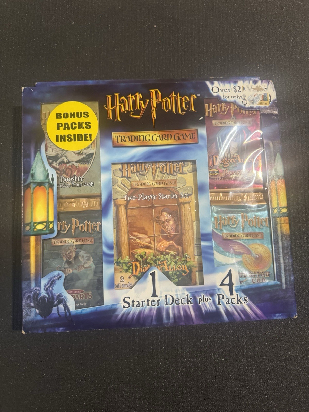 SEALED Vintage Harry Potter Trading Card Game TCG Starter Deck Plus 4 Packs Set SEALED Vintage Harry Potter Trading Card Game TCG Starter Deck Plus 4 Packs Set