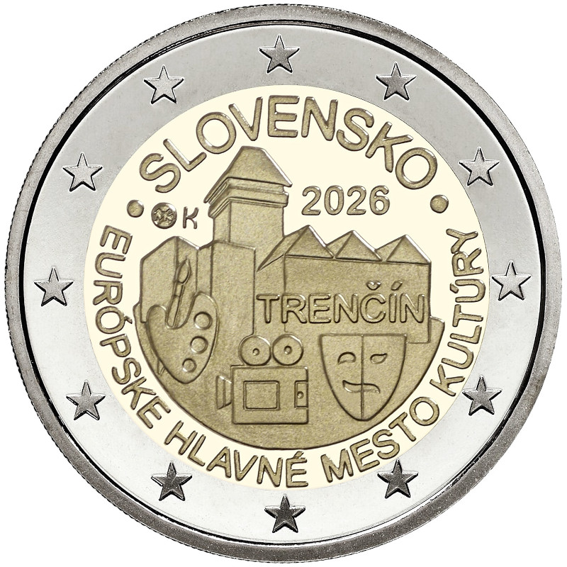 2026 Slovakia € 2 Euro UNC Coin - European Capital of Culture: Trencin (Trenčín)