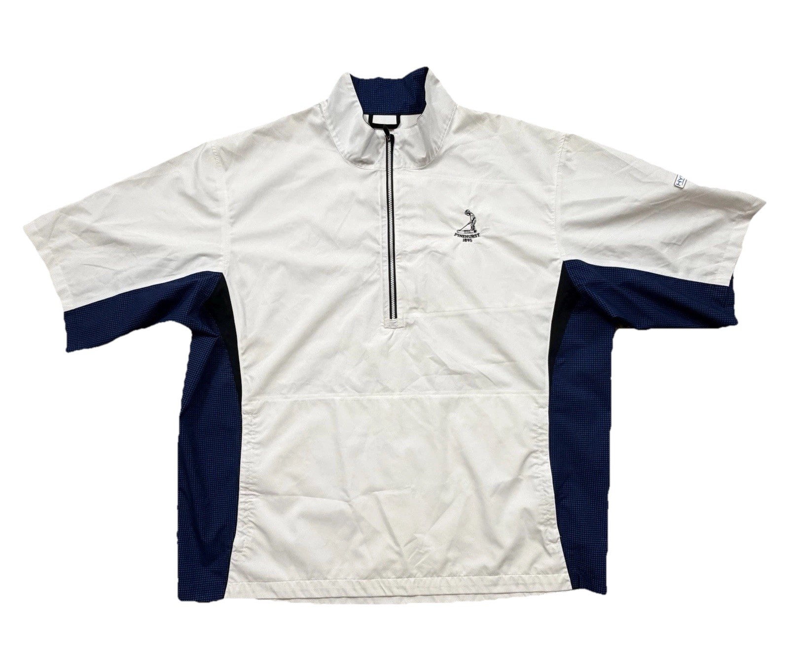 FootJoy DryJoys HydroLite Mens 2XL Short Sleeve 1/2 Zip Golf Rain Shirt White