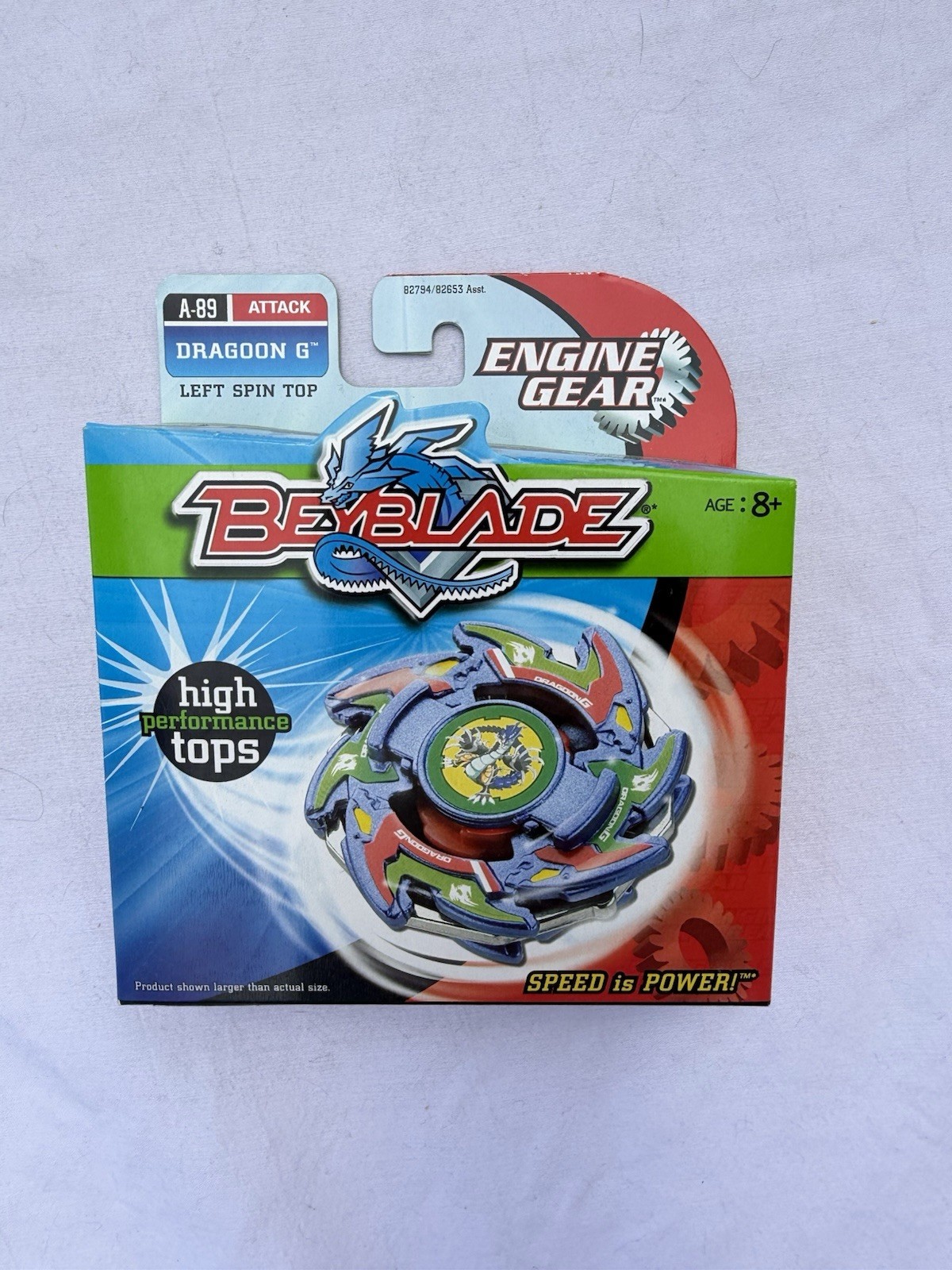 2005 Hasbro Beyblade A-89 Dragoon G Galaxy Engine Gear Left Spin NEW SEALED
