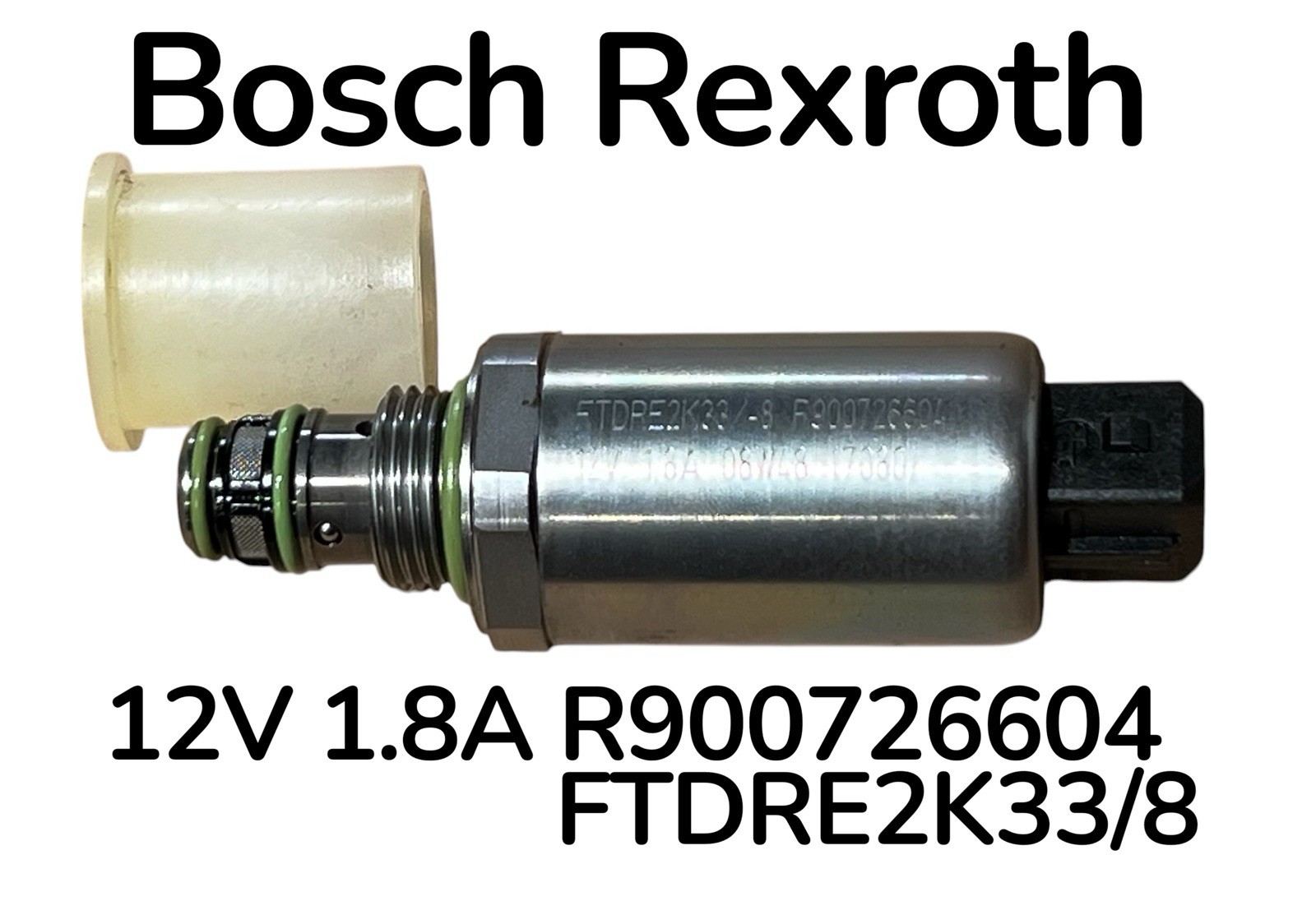 Genuine Bosch Rexroth R900726604 Pressure Reducing Valve 12V 1.8 FTDRE2K33/8 NOS Genuine Bosch Rexroth R900726604 Pressure Reducing Valve 12V 1.8 FTDRE2K33/8 NOS