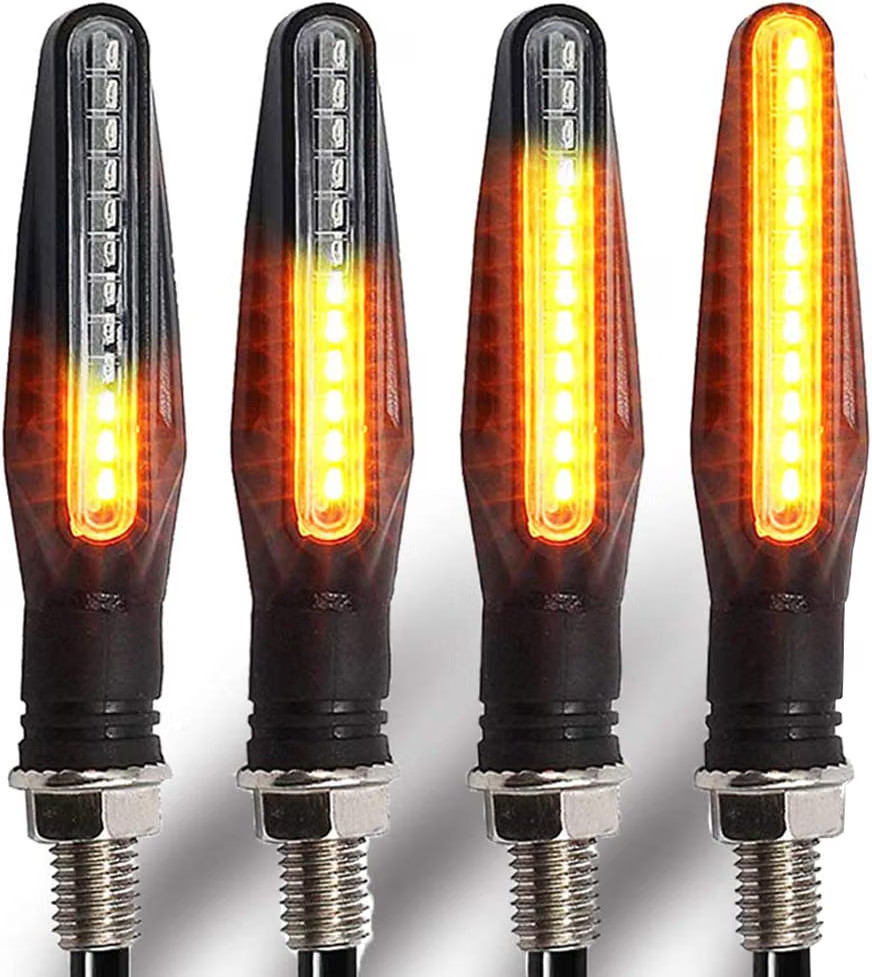Motorcycle Blinkers Indicator Turn Signal Amber Flowing Sequential Universal Lam Motorcycle Blinkers Indicator Turn Signal Amber Flowing Sequential Universal Lam