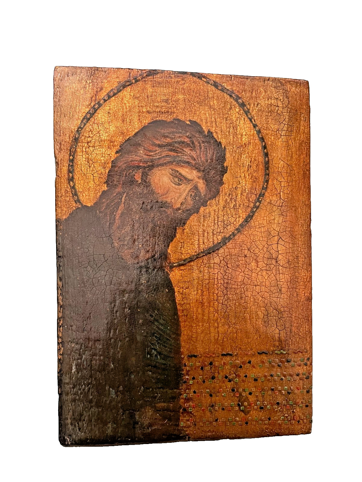 Replica Icon of St. John the Baptist Handmade by Husnu Konuk Istanbul Turkey