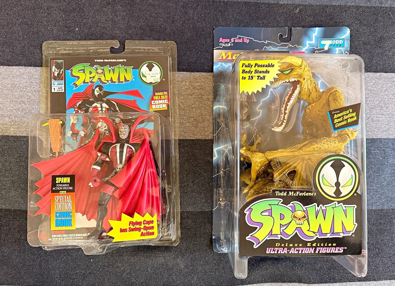Todd Toys 1994 Spawn Ultra-Action Figures Spawn & Malebolgia Boxed w/ Comic